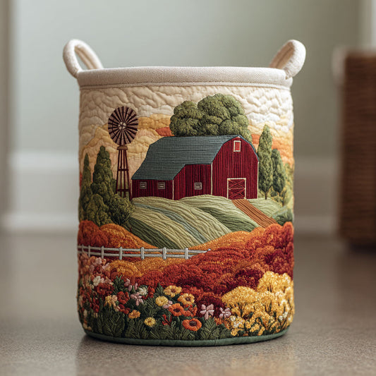 Harvest Barn Quilted Laundry Basket NCU0DDK2039