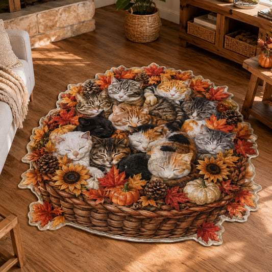 Harvest Basket Friends Custom Shape Area Rug NCU0PTT3329