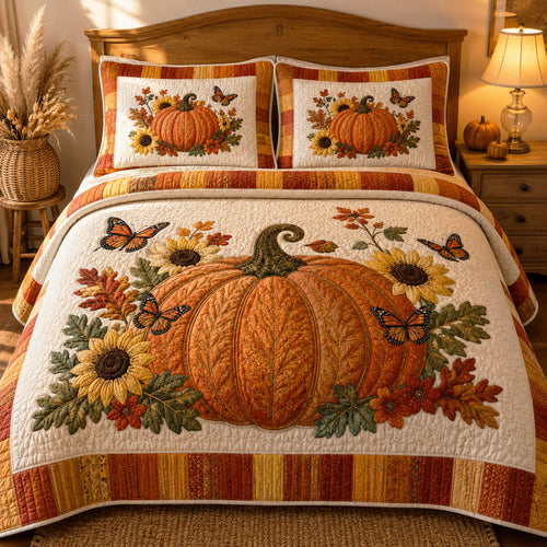 Harvest Blessings 3-Piece Quilted Bedding Set NCU0NTD2069