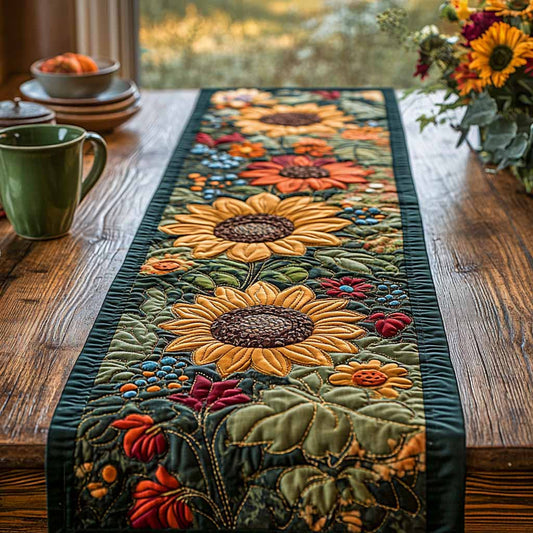 Harvest Bloom Quilted Table Runner NCU0NXD1703
