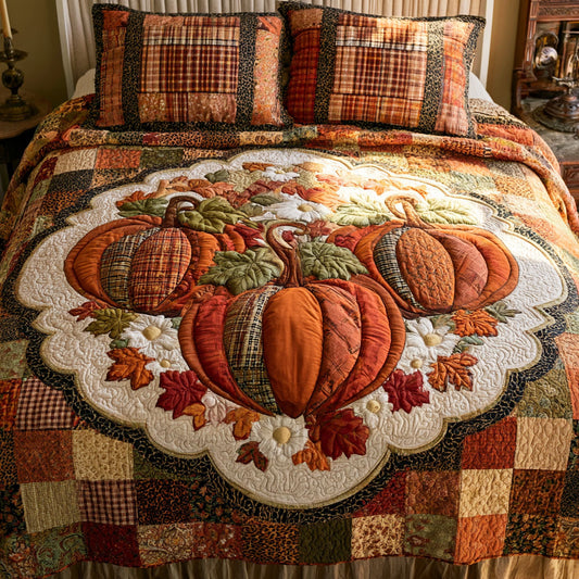 Harvest Bloom Trio 3-Piece Quilted Bedding Set NCU0PTT3340