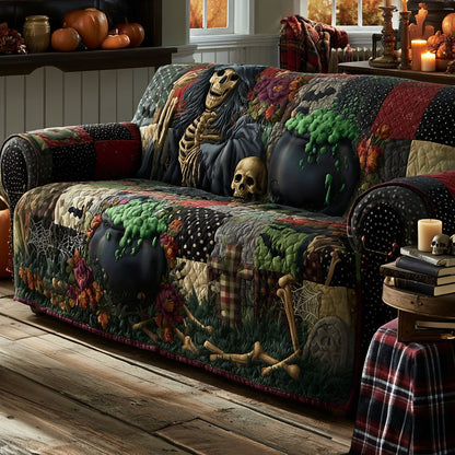 Harvest Bones Quilted Sofa Cover NCU0PTT3245