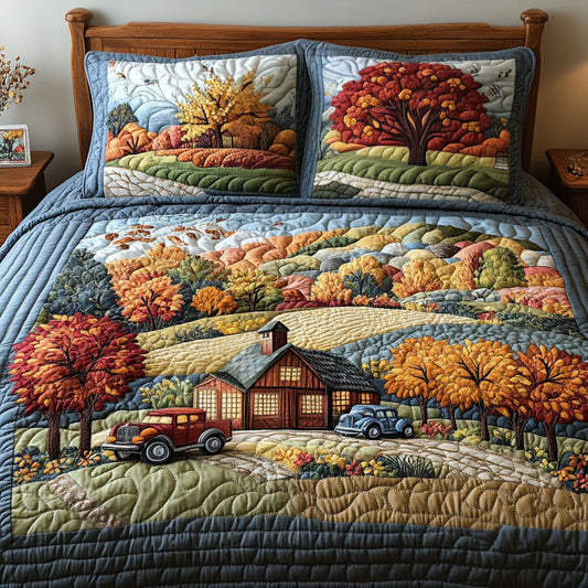 Harvest Breeze 3-Piece Quilted Bedding Set NCU0PTT395