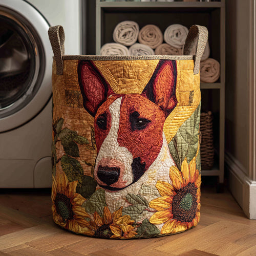 Harvest Bull Terrier Quilted Laundry Basket NCU0HNH642