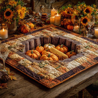 Harvest Cellar with Corn Quilted Table Topper NCU0NXD371