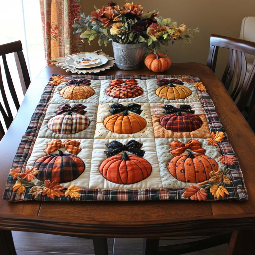 Harvest Cozy Lane Quilted Table Topper NCU0NNT1028