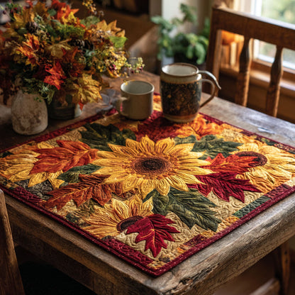 Harvest Flame Quilted Table Topper NCU0NTV288
