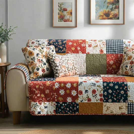 Harvest Garden Quilted Sofa Cover NCU0LDH530