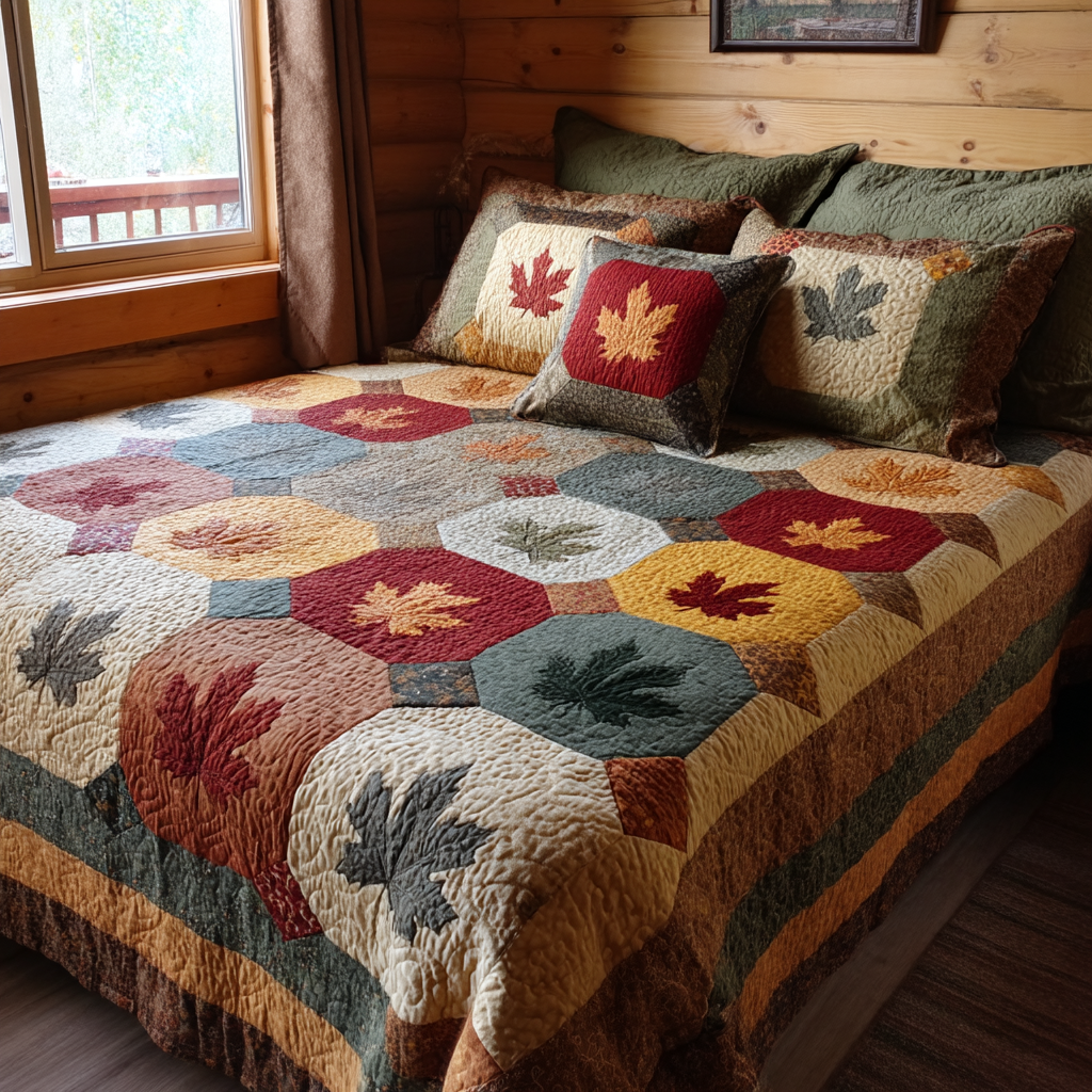 Harvest Glow 3-Piece Quilted Bedding Set NCU0DV497