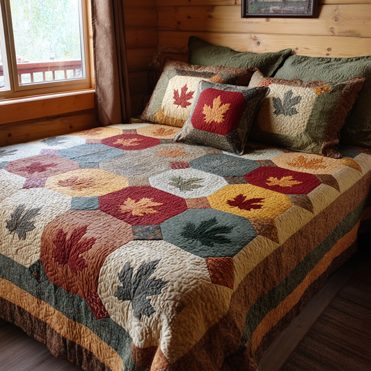 Harvest Glow 3-Piece Quilted Bedding Set NCU0DV497