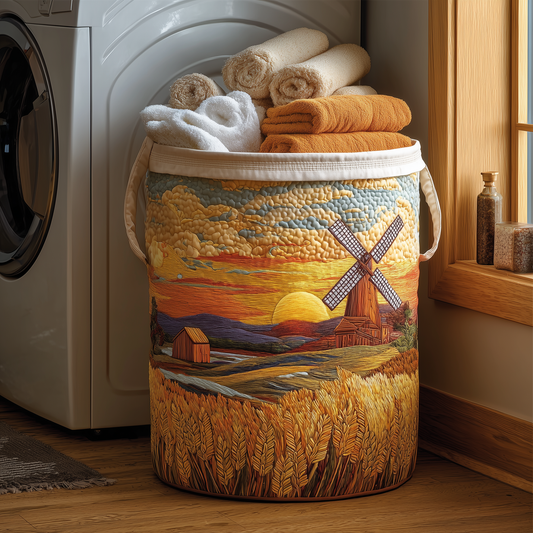 Harvest Glow Quilted Laundry Basket NCU0TH2953