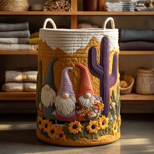 Harvest Gnome Quilted Laundry Basket NCU0NXD044