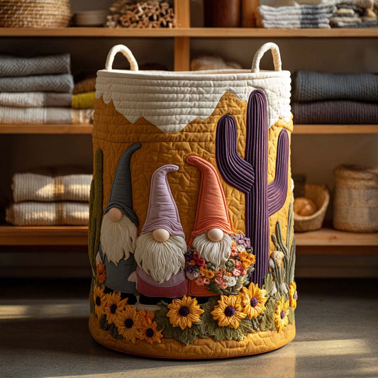 Harvest Gnome Quilted Laundry Basket NCU0NXD044