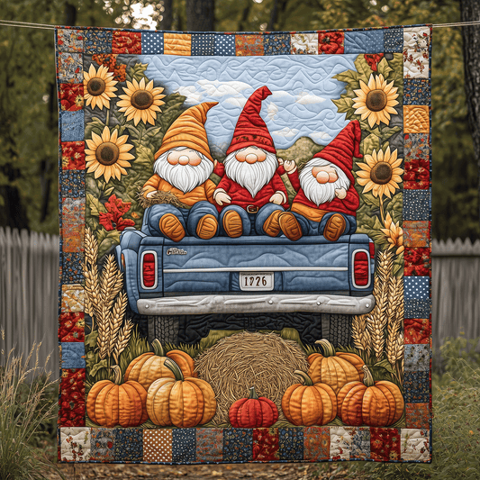 Harvest Gnomes Quilted Blanket NCU0TH1828