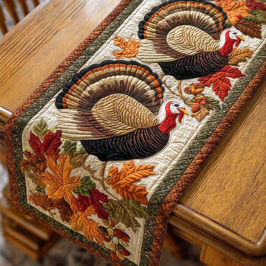 Harvest Gobble Path Quilted Table Runner NCU0NXD511