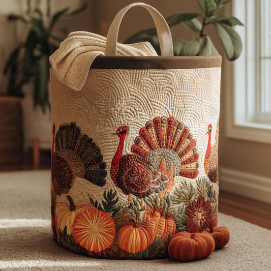 Harvest Gobbler Quilted Laundry Basket NCU0PTT1114