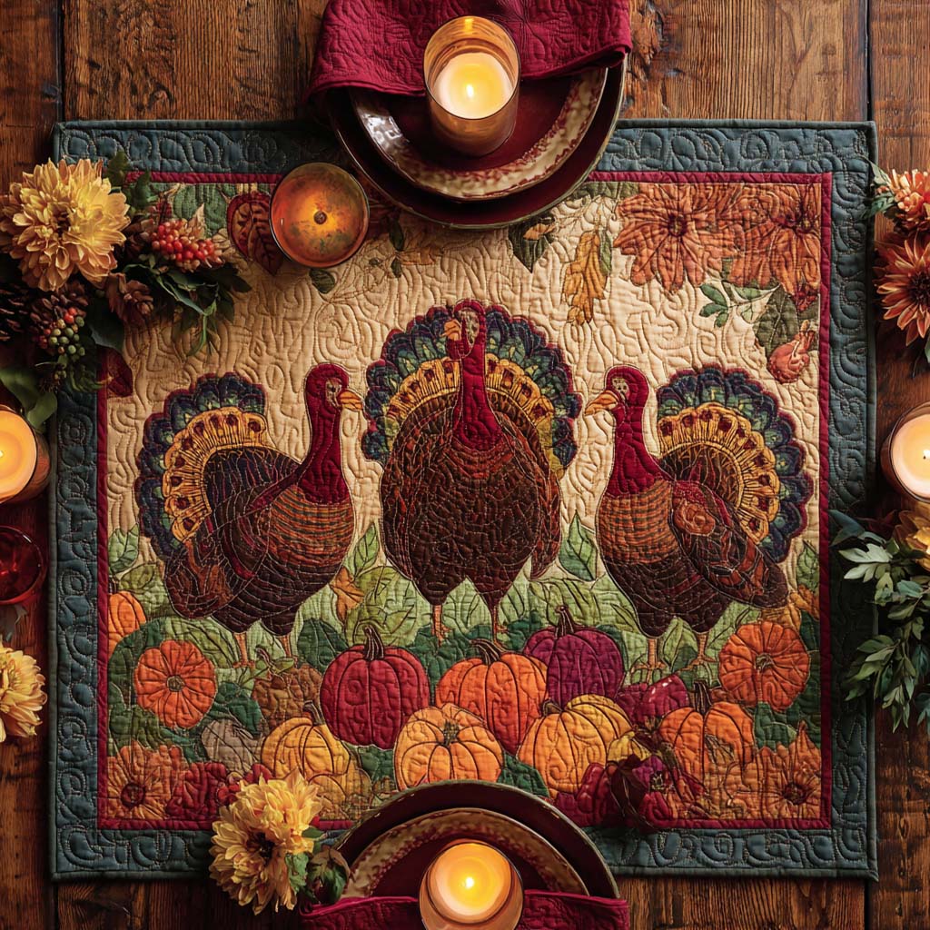 Harvest Harmony Quilted Table Topper NCU0PTT1497