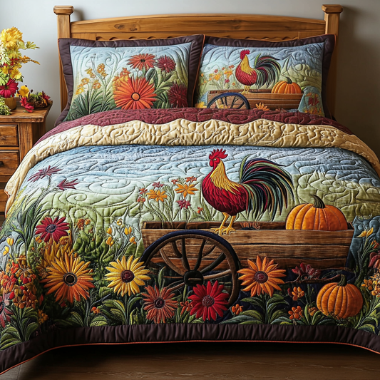 Harvest Hues 3-Piece Quilted Bedding Set NCU0NVH403