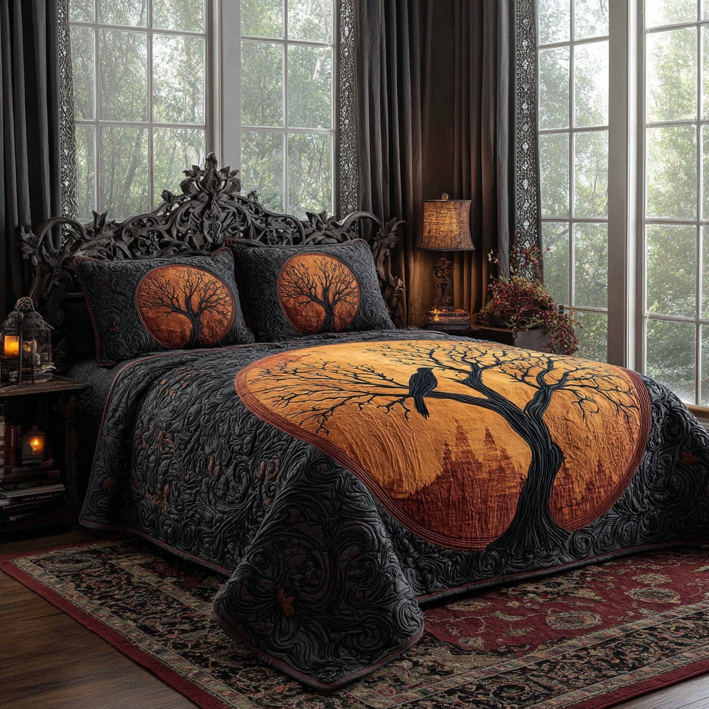 Harvest Moon 3-Piece Quilted Bedding Set NCU0PVL895