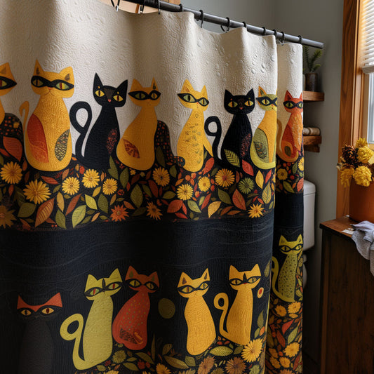 Harvest Moon Felines Shower Curtain NCU0PTT2967