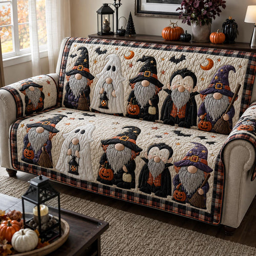Harvest Moon Gnomes Quilted Sofa Cover NCU0DV2409