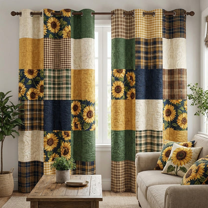 Harvest Patchwork Quilted Curtains NCU0NTV957
