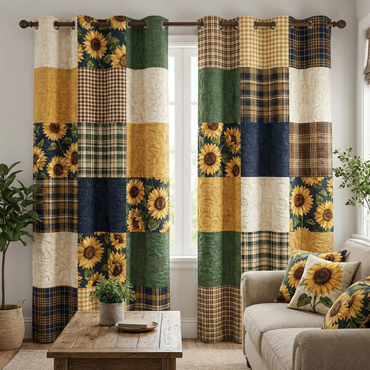 Harvest Patchwork Quilted Curtains NCU0NTV957