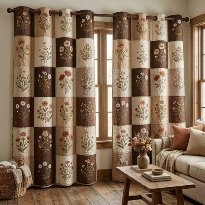 Harvest Plaid Quilted Curtains NCU0NTV992