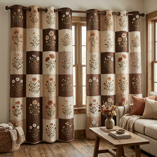 Harvest Plaid Quilted Curtains NCU0NTV992