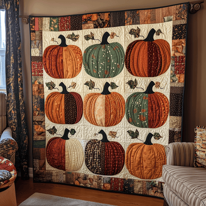 Harvest Pumpkin Quilted Blanket NCU0TH1782