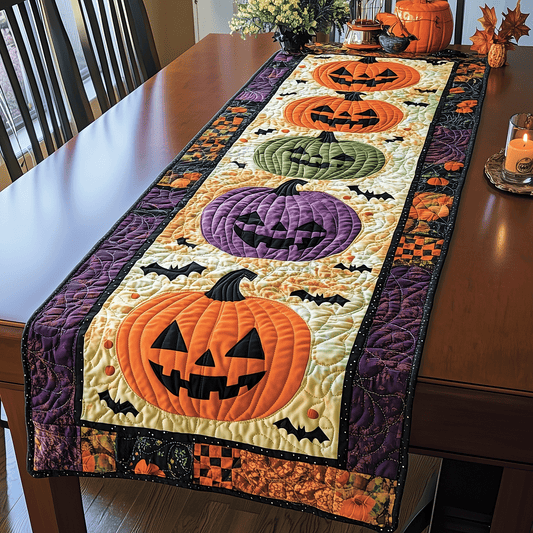 Harvest Pumpkin Quilted Table Runner NCU0TH1769