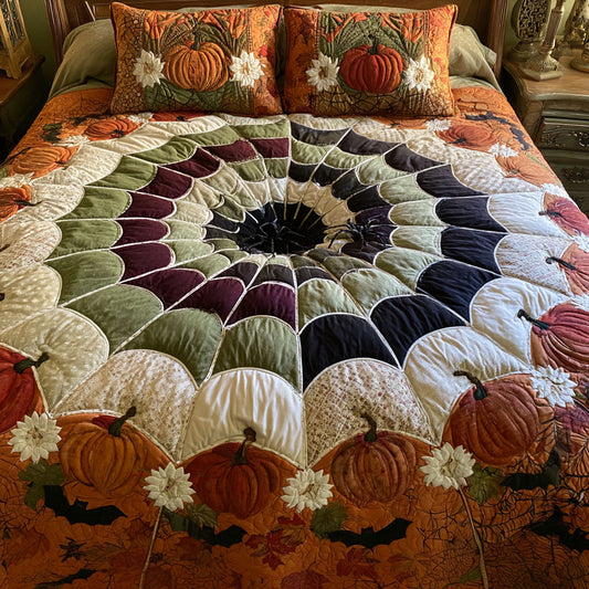 Harvest Spiral 3-Piece Quilted Bedding Set NCU0PTT3343