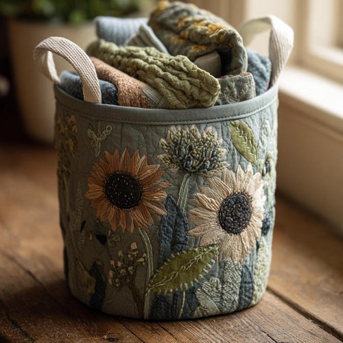 Harvest Sun Quilted Laundry Basket NCU0DV1757