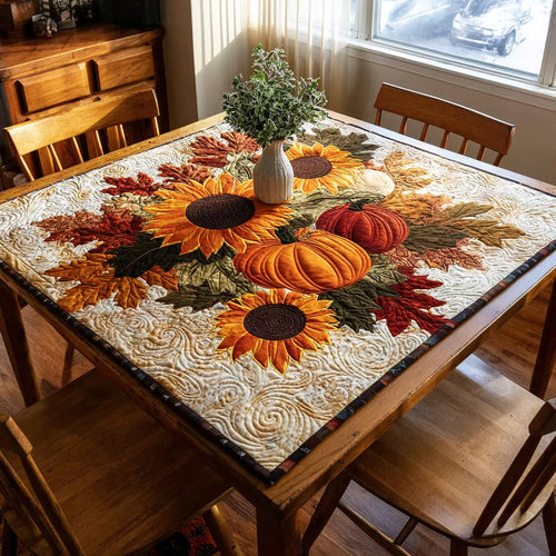 Harvest Sunflower Quilted Table Topper NCU0HNH025