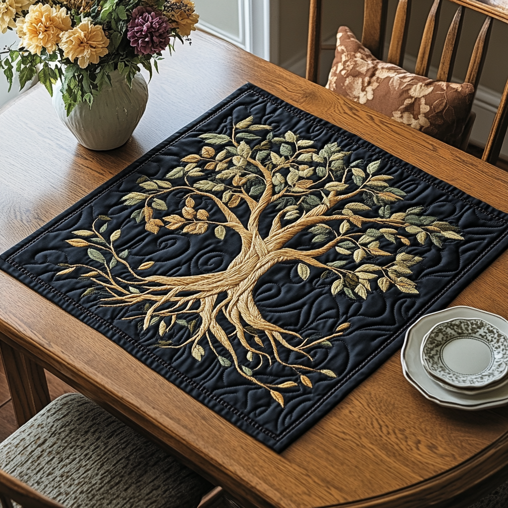 Harvest Tree Quilted Table Topper NCU0DDK646