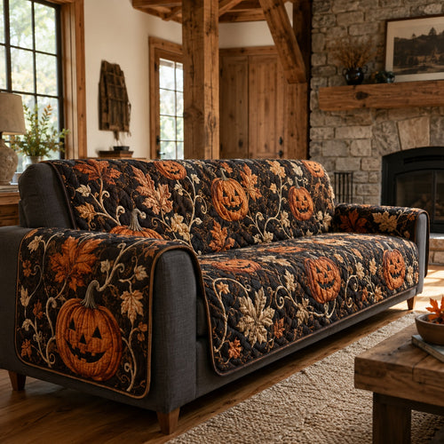 Harvest Vines Quilted Sofa Cover NCU0PVL955