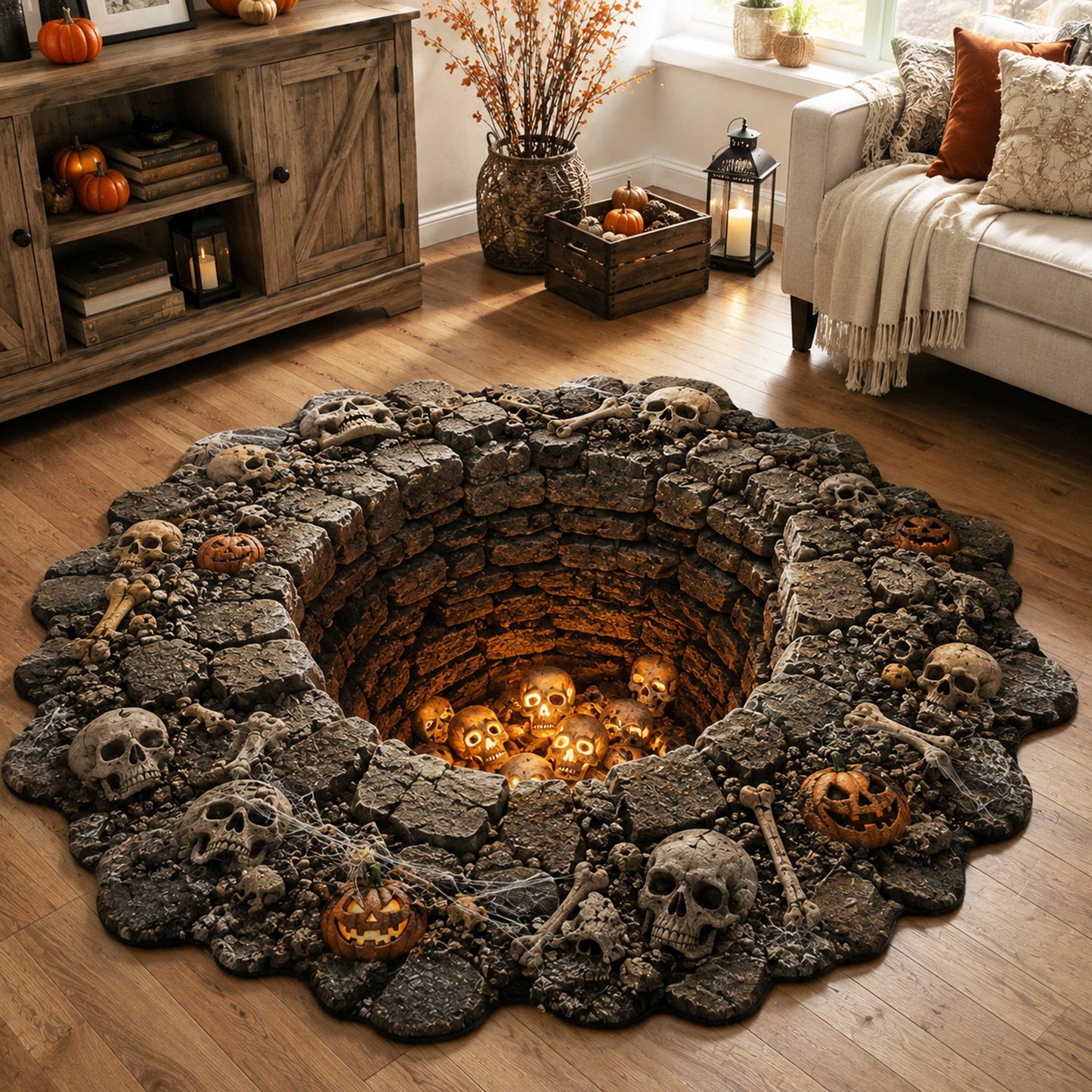 Haunted Abyss Custom Shape Area Rug NCU0NTD2207
