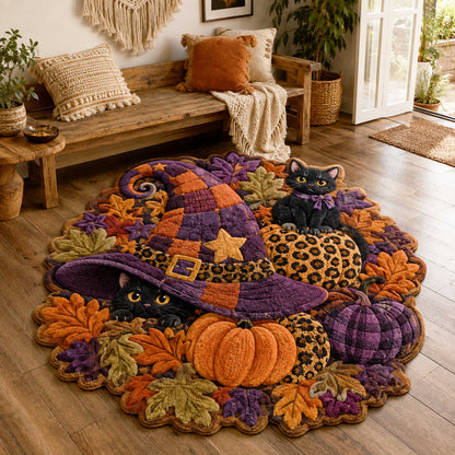 Haunted Cat Custom Shape Area Rug NCU0NTD2172