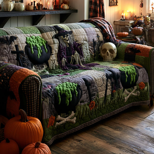 Haunted Cauldron Quilted Sofa Cover NCU0PTT3248