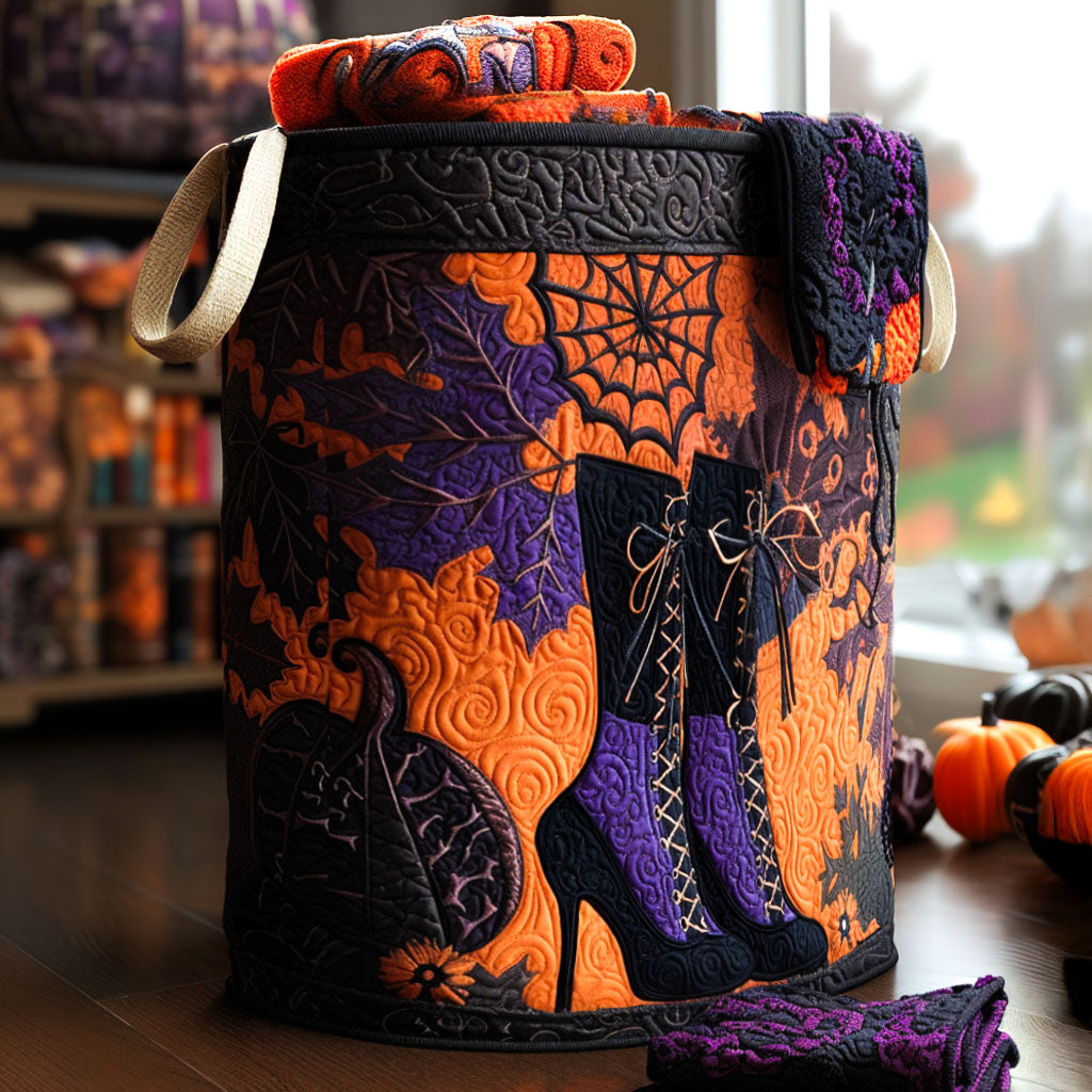 Haunted Charm Quilted Laundry Basket NCU0PTT1202