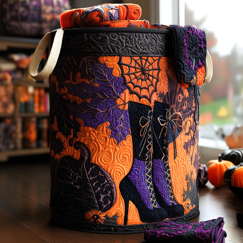 Haunted Charm Quilted Laundry Basket NCU0PTT1202