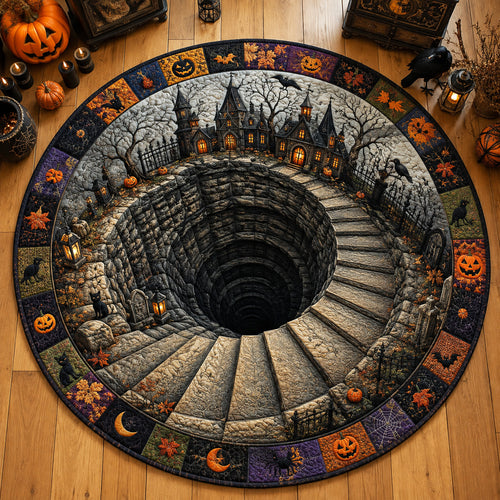 Haunted Descent Quilted Round Mat NCU0NTV1155