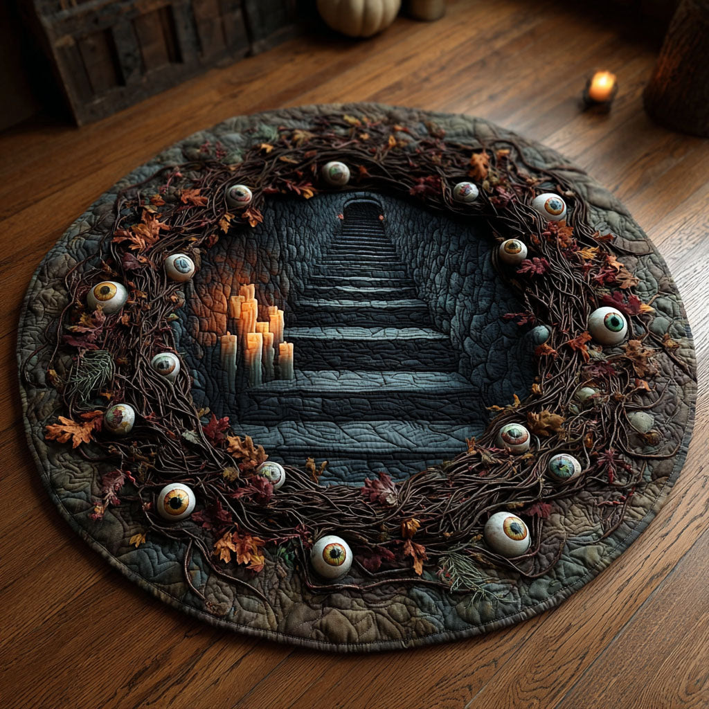 Haunted Gaze Quilted Round Mat NCU0PTT3227