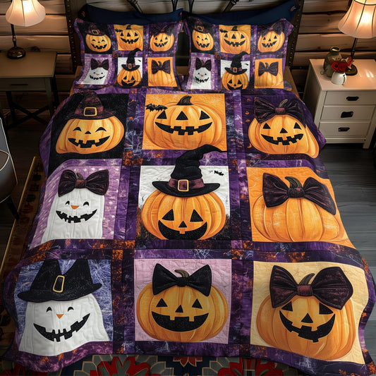 Haunted Halloween 3-Piece Quilted Bedding Set NCU0TL1226