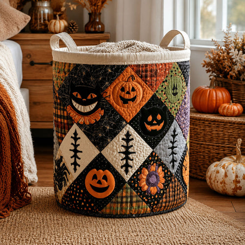 Haunted Harvest Hollow Quilted Laundry Basket NCU0PTT3285