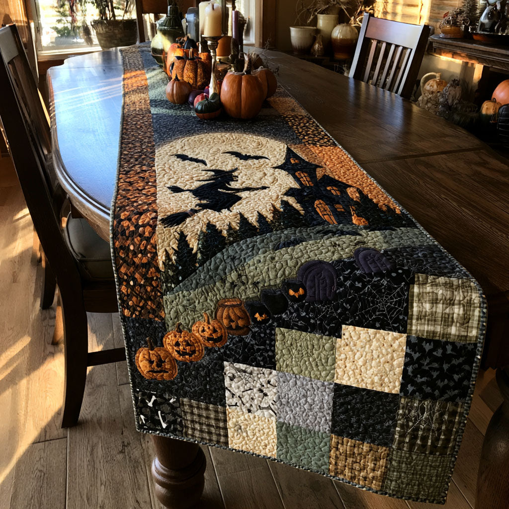 Haunted Hollow Quilted Table Runner NCU0PTT3263