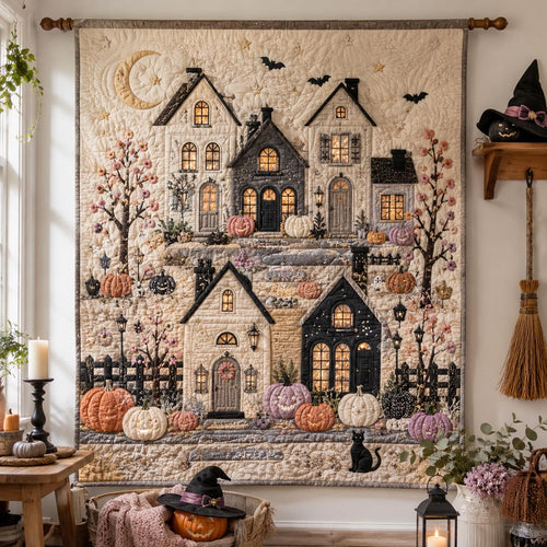 Haunted Hollow Village Quilted Blanket NCU0DV2281