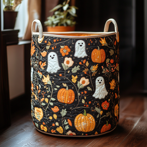 Haunted Leaves Quilted Laundry Basket NCU0DDK910