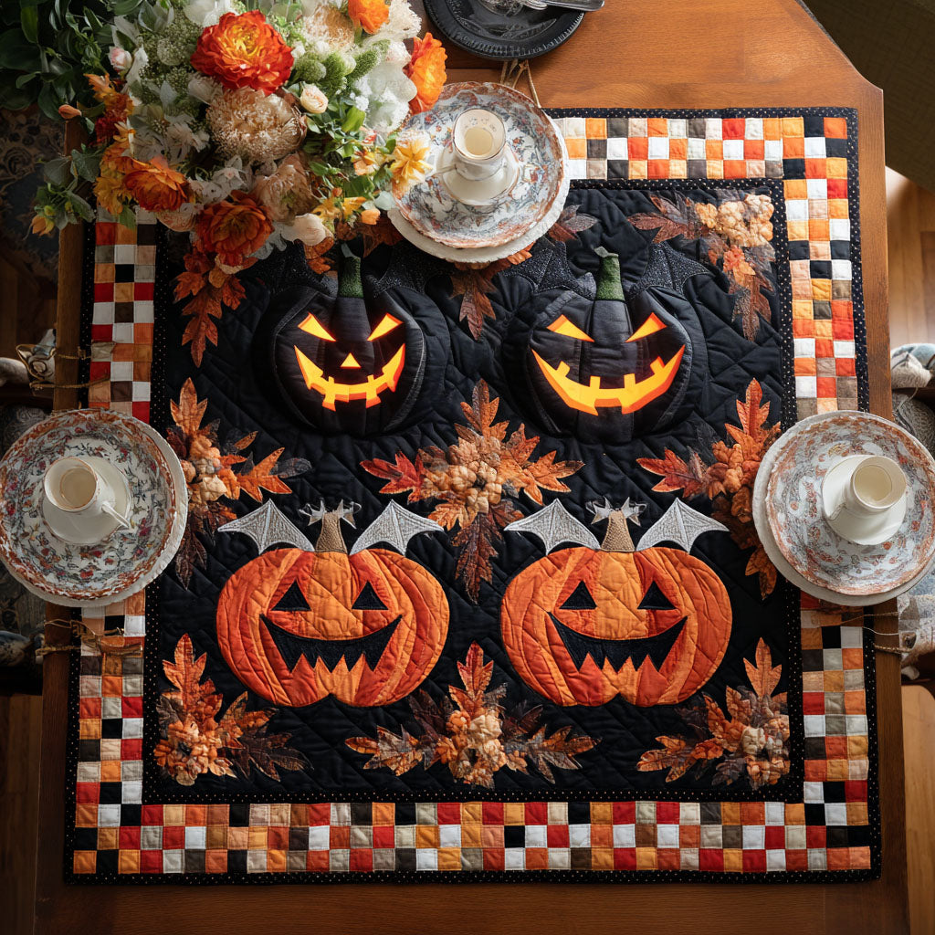 Haunted Pumpkin Patch Quilted Table Topper NCU0PTT919