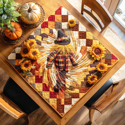Haunted Scarecrow Quilted Table Topper NCU0NTD329